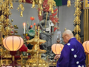 10番札所切幡寺にてポリオ根絶祈願