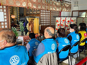 10番札所切幡寺にてポリオ根絶祈願